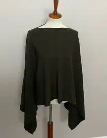 Poncho Wool Be Cozy Merino Wool Sweat Wicking Soft Dark Olive Green
