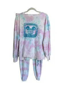 Disney Walt  World Tie Dye Mickey Castle Lounge Set Pullover‎ & Joggers size XL