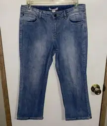 Alice + Olivia Crop Denim Capri Jeans Size 28 90s Button Detail