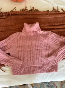 Pink Turtleneck Sweater