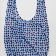 Baggu Standard Reusable Tote Bag Wavy Gingham Blue Brand‎ New