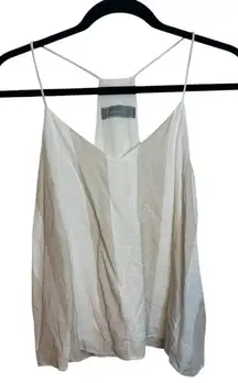 Style Rack Beige Striped Flowy Rayon Tank