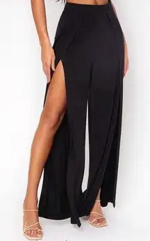 Wide Leg Front Split Pants