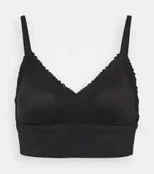 Aerie Sunnie Blossom Lace Padded Triangle Bralette
True Black Size Small