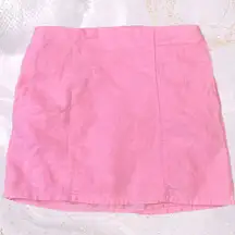 Forever 21 bubblegum pink linen pleated mini skirt sz XS