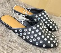 A New Day Black Gold Studded Mules women’s size 7