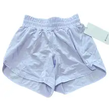 Lululemon Track That High-Rise Lined Short 5" Light Blue Size 4