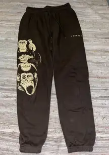 YOUNGLA Brown Sweatpants