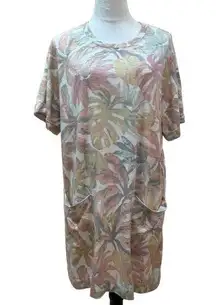 Show Me Your Mumu Down Town Mini Pastel Tropical Shift T Shirt Dress Size XL