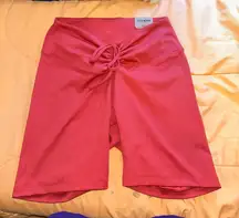 PINK ACTIVE by Victoria's Secret Women's Red Orange Ruched Active Bike Shorts