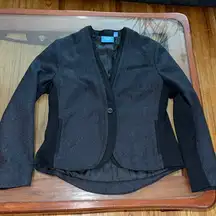 SIMPLY VERA VERA WANG (size PL) Women's Wool Blend Gray Jacket Black