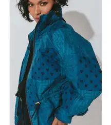 Cleobella Quilted Patchwork Lightweight Jacket Indigo Womens Size Small