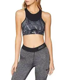 Nike Dri Fit Swoosh Feather Curve Racerback Bra Womens Size Medium Unpadded