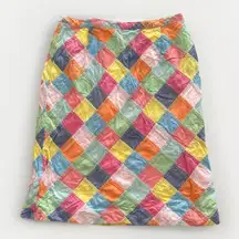 Brooks Brothers Multicolor 100% Cotton Madras Lined Straight Skirt Womens Size 2