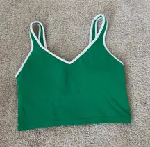 Offline by aerie real me lowkey longline sports bra top green
