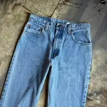 Levi's Blue 550 High Rise Straight Tapered Leg Mom Jeans