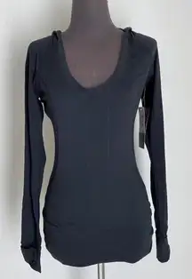 Zella sz XS  hooded scoop neck work out top‎ shirt NWT