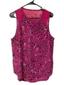 Lululemon Size 8 Purple Pink Leopard Animal Print Sculpt Tank Top Athletic