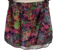 Lululemon Hotty Hot High Rise Skirt Vivid Floral Tone Multi‎ / Graphite Grey 8