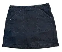 CR. Country Road Denim Womens Jean Mini Skirt Black Pockets white Flecks 12