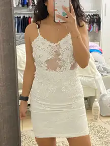 Fashion Nova White Lace Dress