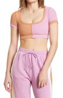 L SPACE
Revolutions Ribbed Colorblock Crop Top