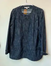 Funky Big Button Denim Shacket