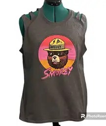 Smokey Bear Tee Tank Junior Medium Excellent