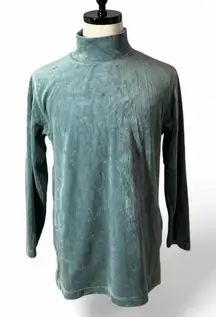 Eddie Bauer Women's Long Sleeve‎ Turtleneck Top Size S Velvet burnout