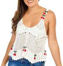 Cherry Crochet Tank Top | Size S