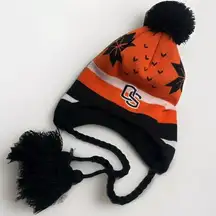 Oregon State Beavers OSU Beanie KNIT HAT CAP Fair Isle Unisex Ear Flaps Pom Pom