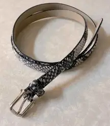 Talbots Leather‎ skinny snakeskin belt Size M