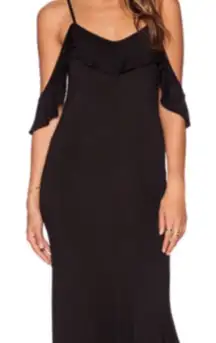 NWT Toby Ginger Heart x Love Indie black sz 4 maxi dress. 95% rayon 5% elastane