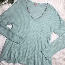Juicy Couture Embellished V Neck Sweater