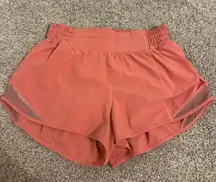 Raspberry Cream Lululemon Hotty Hot High-Rise Shorts