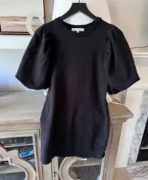Rebecca Minkoff Black Cotton Short Puff Sleeve Dress Size XSmall