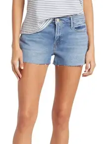 Frame Denim Le Cutoff Denim Jean Shorts Bixby Raw Fray Hem Denim Shorts Size‎ 27