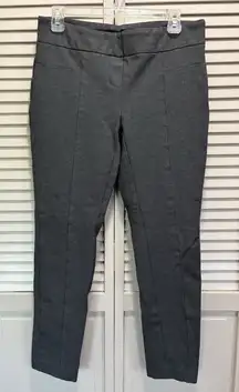 Hilary Radley Gray Skinny Pants Size M Mid Rise Elastic Waist‎  Pull On Pockets
