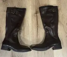 NWOB BORN Womens Carran Pull On Knee High Riding Boots size 6 dark brown