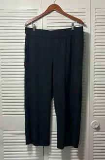 J Jill Fit Navy Blue Relaxed Culotte Pants Size L