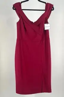 Elegant Red Dress with Flattering Neckline