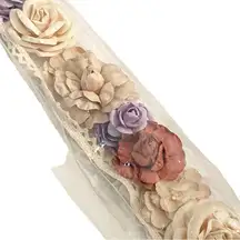 Tarte Limited Edition Pink Purple Mauve Cotton‎ PAPER FLOWER CROWN Headband NEW