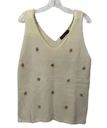 Adore Me Callaway Top Crochet Knit Pom Poms Size XL New With Tags