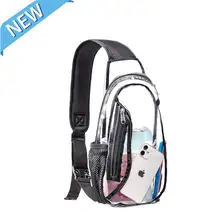 Clear Sling Stadium Approved PVC Crossbody Backpack Bag Concerts New