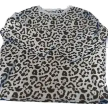 Umgee blue cheetah sweater dress size medium