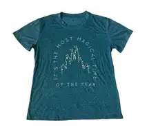 Disney MOST MAGICAL TIME OF THE YEAR Womens Xmas Cinderella  Castle T Shirt Size