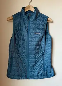 Patagonia Women's Nano Puff Vest Wavy Blue Size Medium
