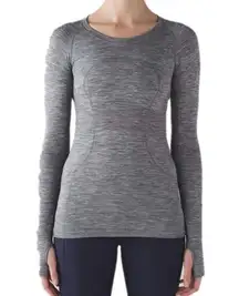 Lululemon Grey Swiftly Tech Long Sleeve Shirt Gym Running Active Women’s Size 6