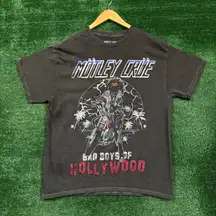 Motley Crue Bad Boys of Hollywood Heavy Metal Band T-Shirt Size M/L
