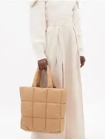 Stand Studio Assante puffy sand quilted faux-leather tote bag